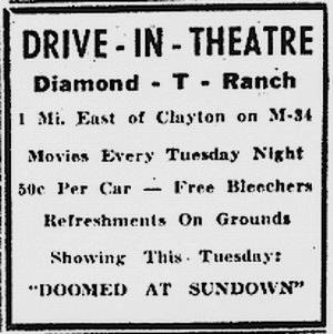 Diamond-T Ranch Drive-In Theatre - Diamond T Ranch 8-2-48 (newer photo)